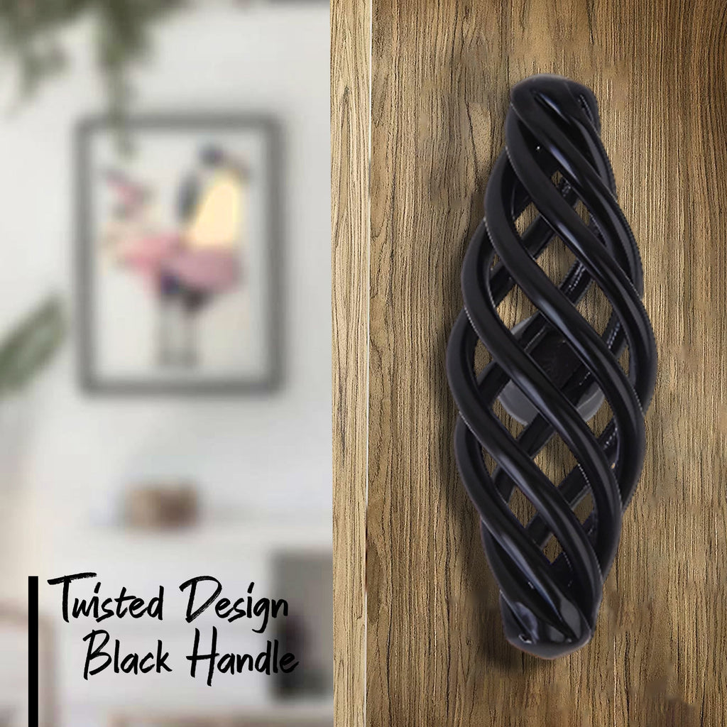 Vintage Black  Cabinet  Kitchen Birdcage Furniture Handles pulls ~2416-1