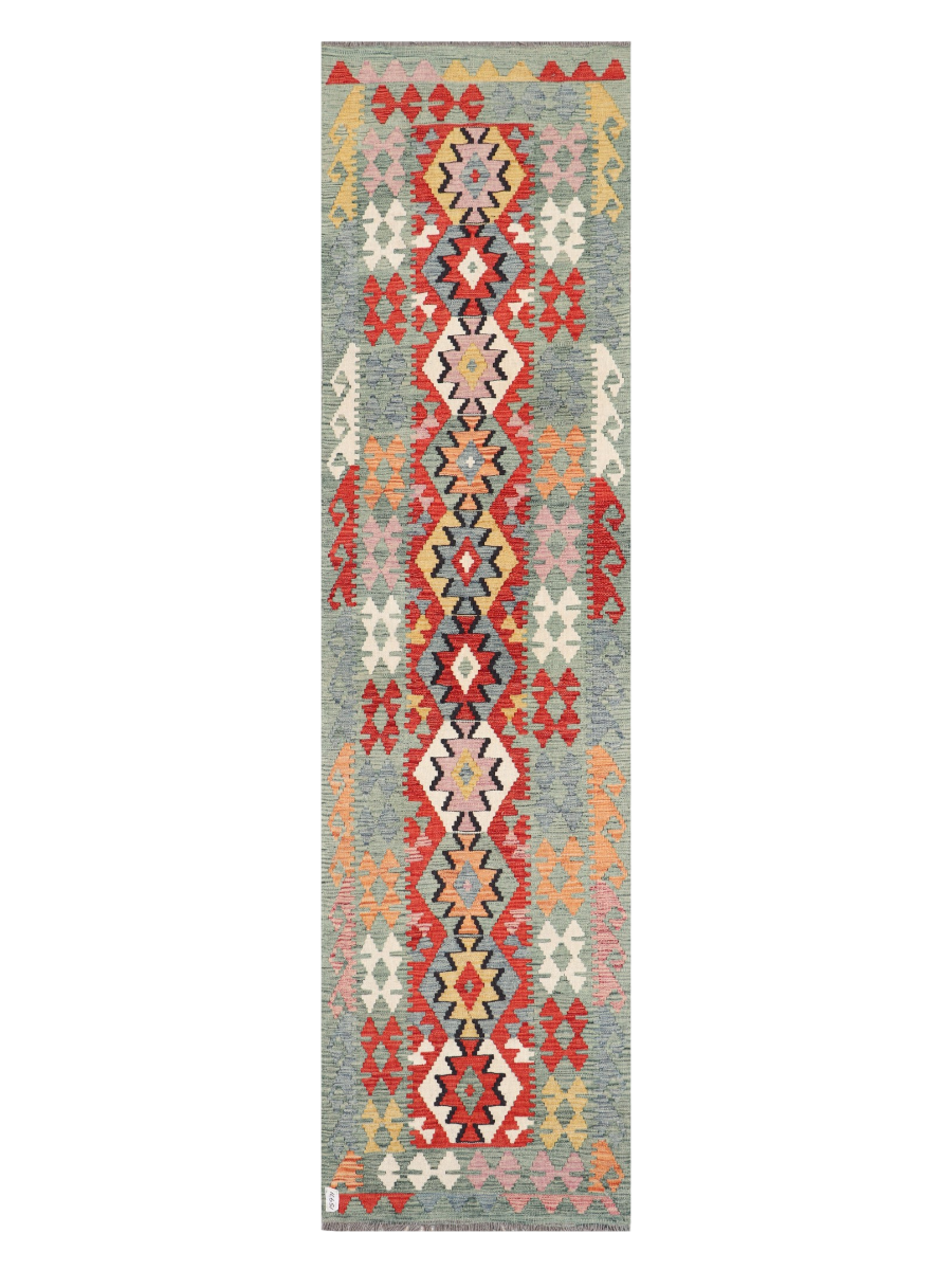 Maimana Kilim Runner - 296 × 77 cm (9'9" x 2'6")
