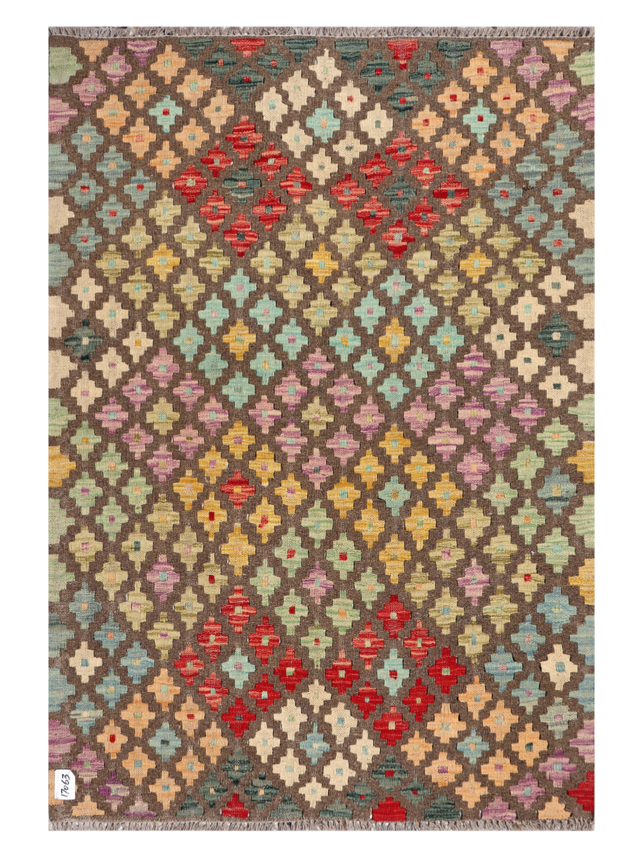 Maimana Kilim - 162 × 110 cm (5'4" x 3'7")