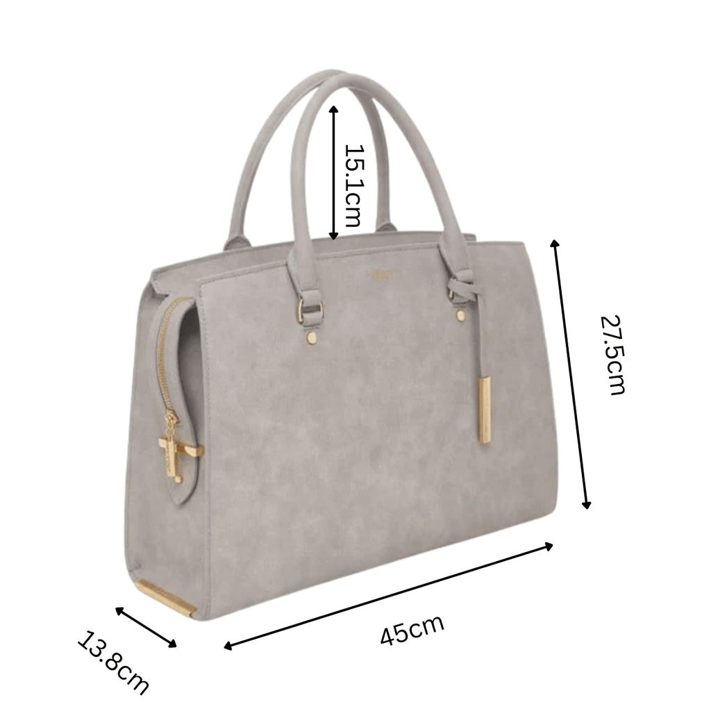 Aricia Grey Vegan Laptop Bag