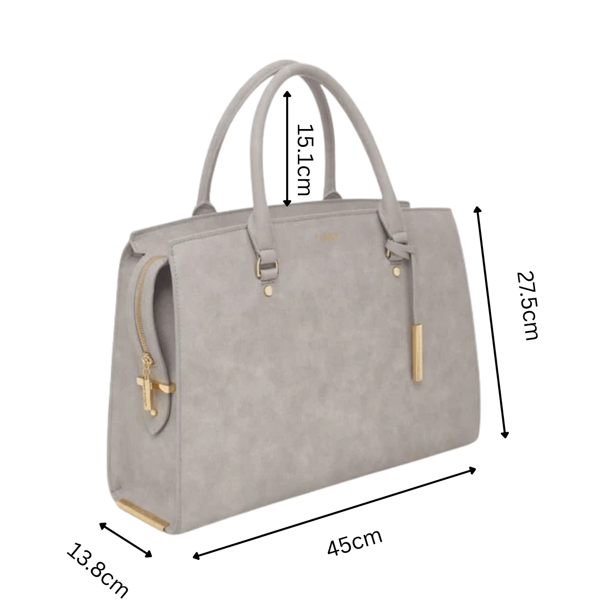 Aricia Grey Vegan Laptop Bag