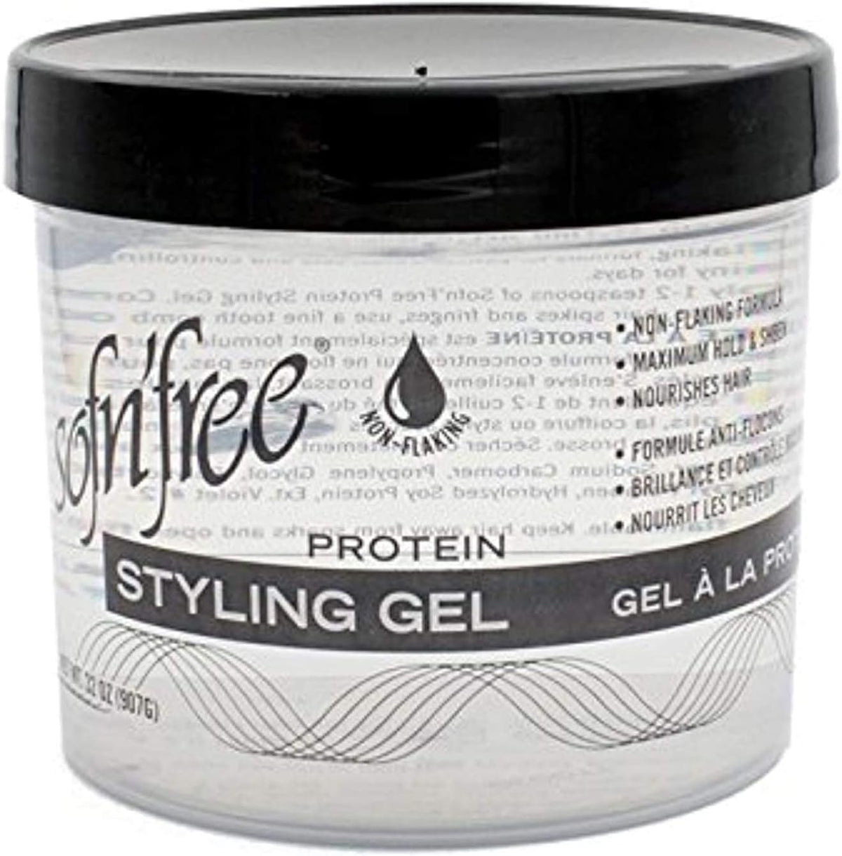 Sof N Free Protein Styling Gel Clear 180ml, 500ml / 907ml