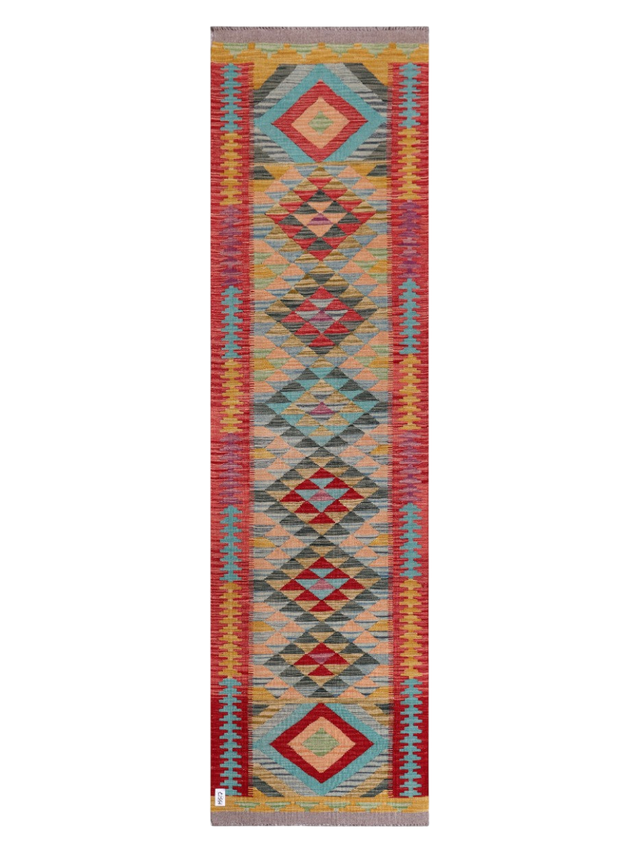 Maimana Kilim Runner - 291 × 81 cm (9'7" x 2'8")