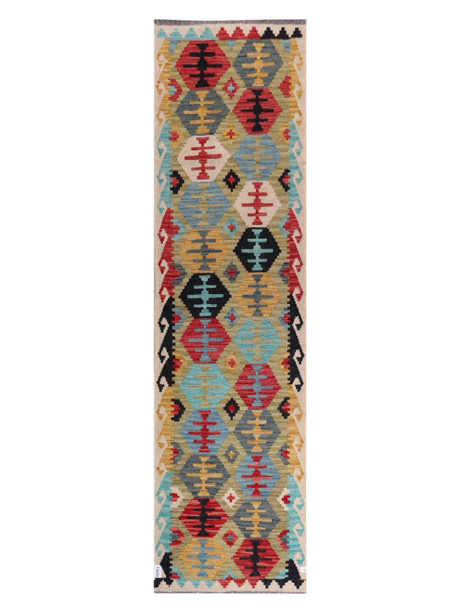 Maimana Kilim Runner - 296 × 80 cm (9'9" x 2'7")