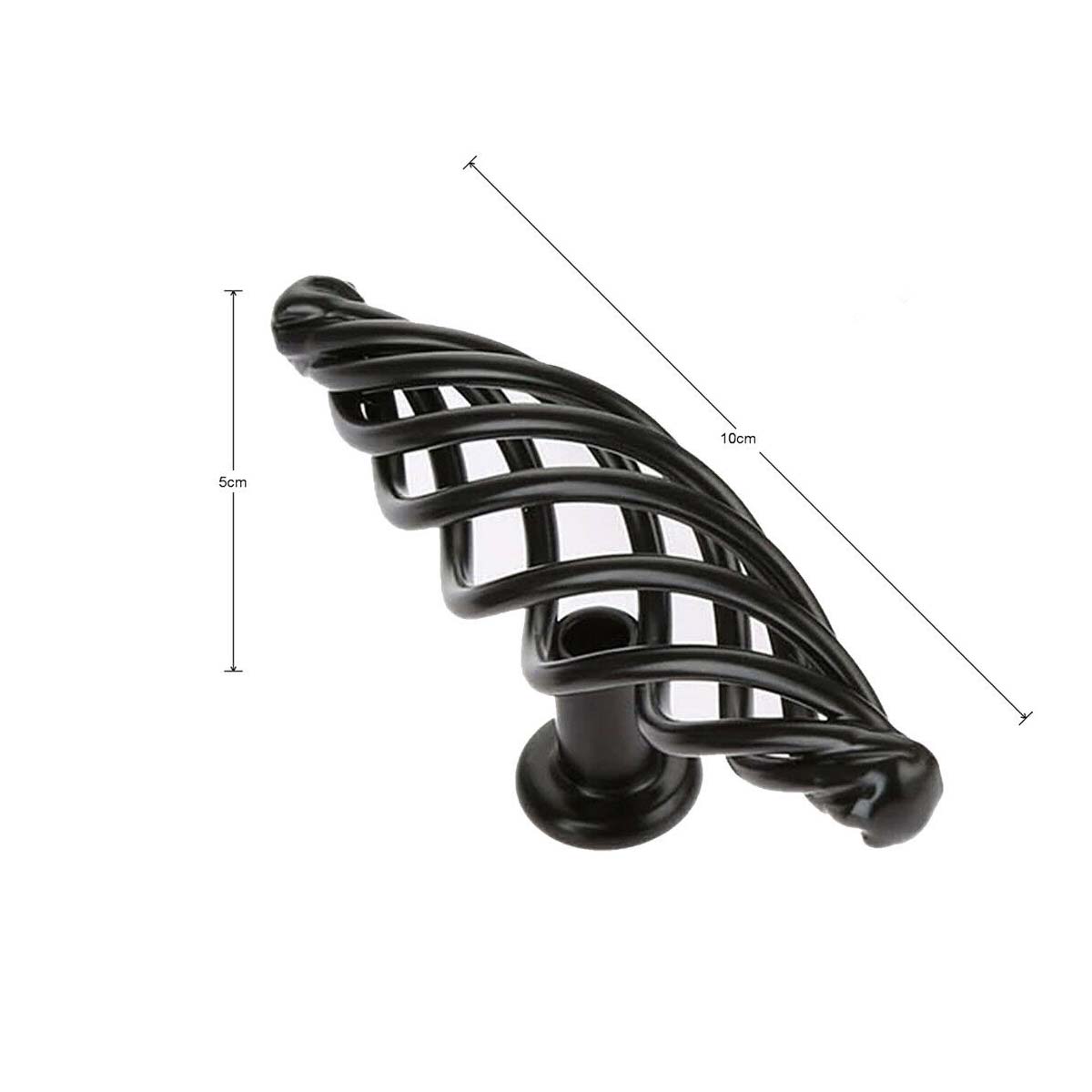 Vintage Black  Cabinet  Kitchen Birdcage Furniture Handles pulls ~2416-2