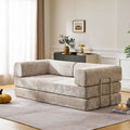 Hugo Khaki Vacuum-Packed Convertible Sofa Bed