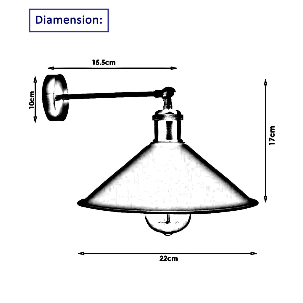 Industrial Wall Lamp Retro Light Green Colour Vintage Wall Sconce Lights~2315