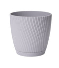Mika Pot with Saucer 190mm Platinum DIY Workshop Accessory Home and Garden Use