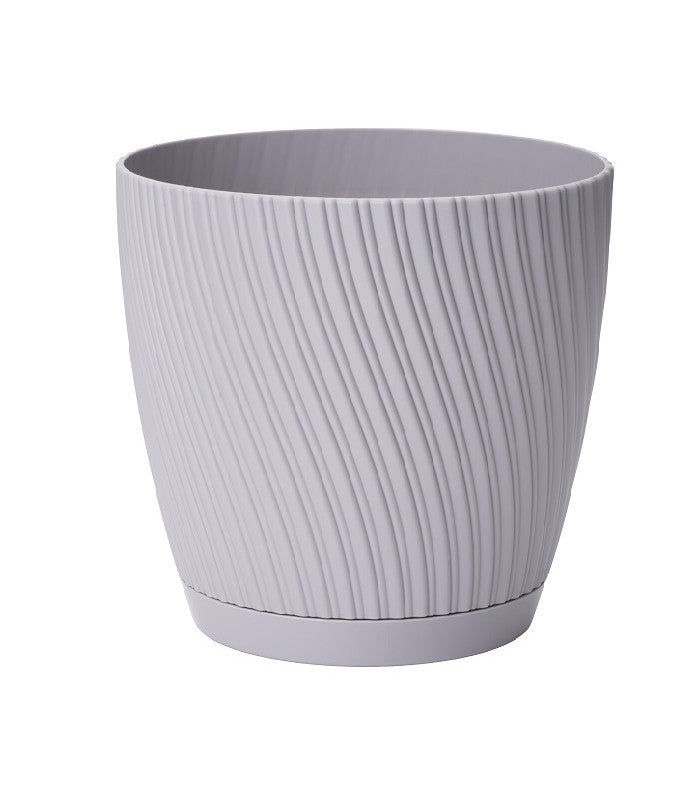 Mika Pot with Saucer 190mm Platinum DIY Workshop Accessory Home and Garden Use