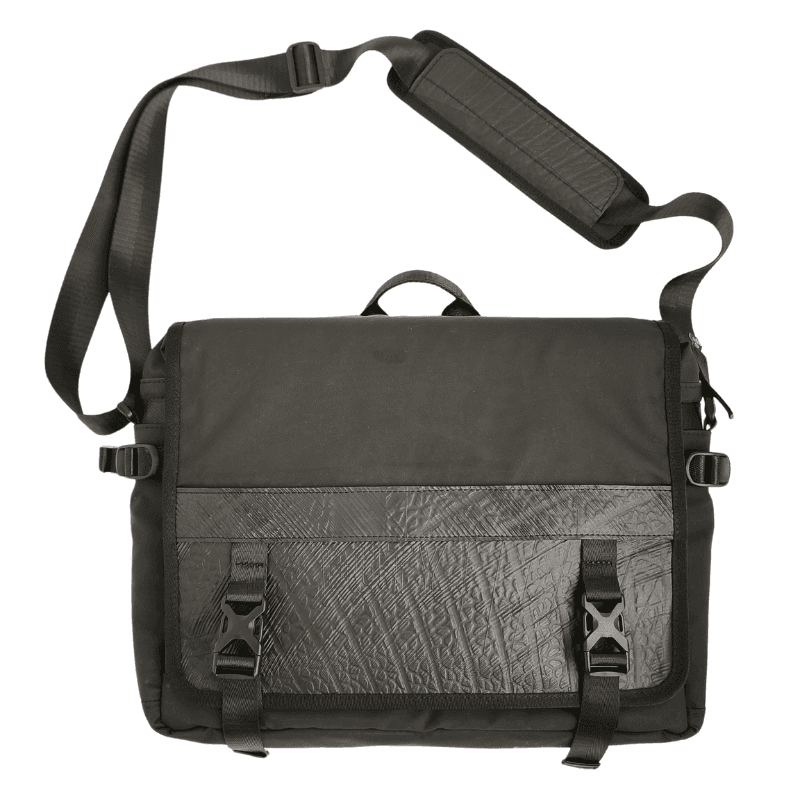 Nomad Voyager Recycled Rubber & Army Canvas Vegan Messenger Bag