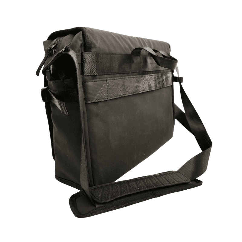 Nomad Voyager Recycled Rubber & Army Canvas Vegan Messenger Bag