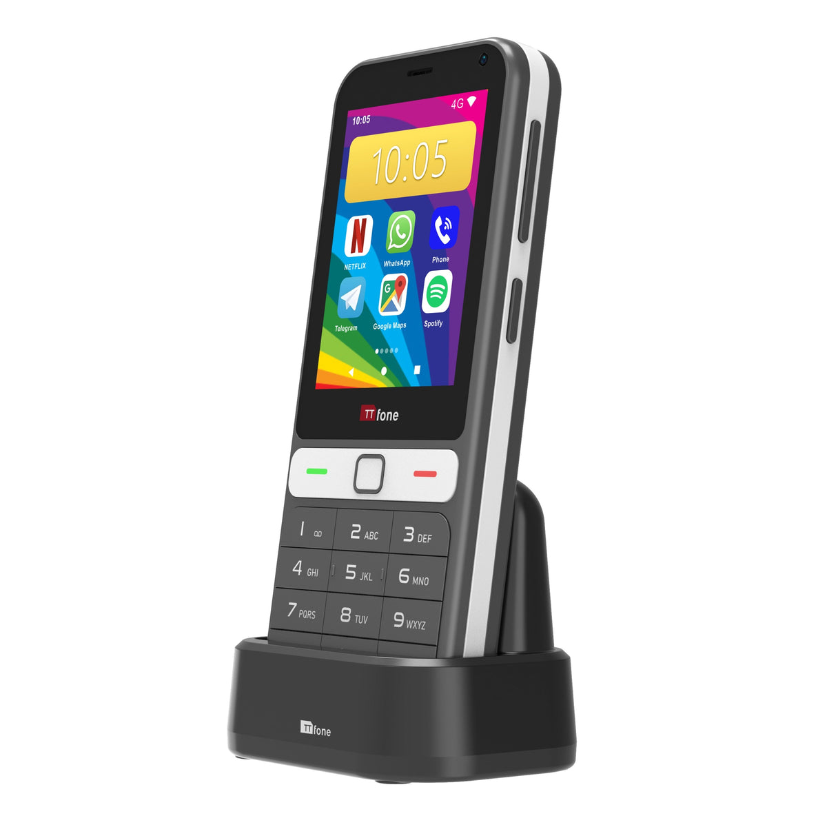 Used - TTfone TT280 4G Android Mobile with GiffGaff SIM and Dock charger