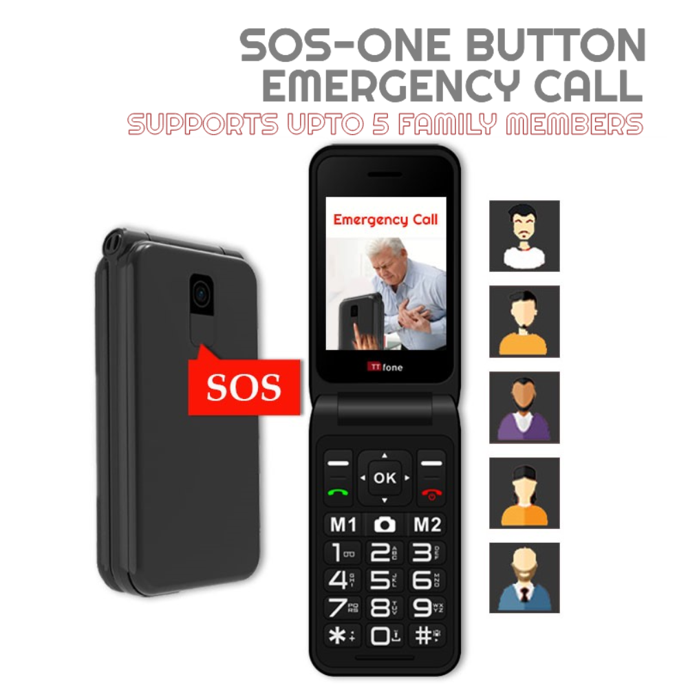 Used - TTfone TT760 4G Red with USB Cable, Three SIM