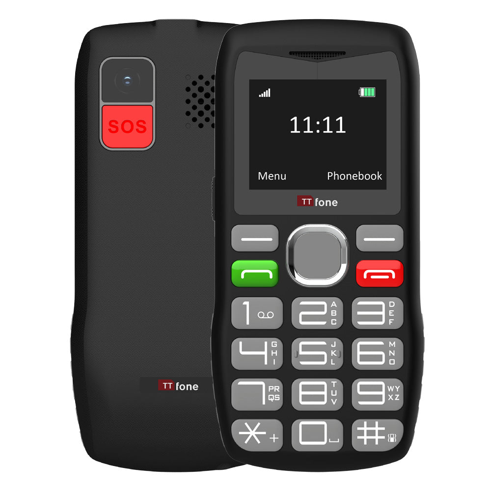 Used - TTfone TT890 4G Mobile Phone with O2 Pay As You Go SIM card and Mains Charger