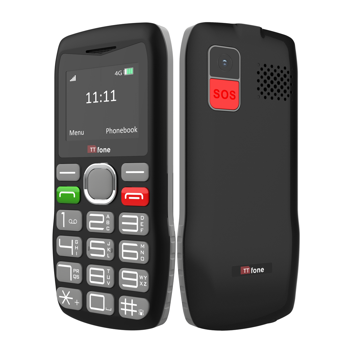 Used - TTfone TT890 4G Mobile Phone with O2 Pay As You Go SIM card and Mains Charger