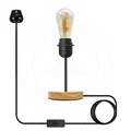 Vintage Black Table Lamp – E27 On/Off Switch~4563-2