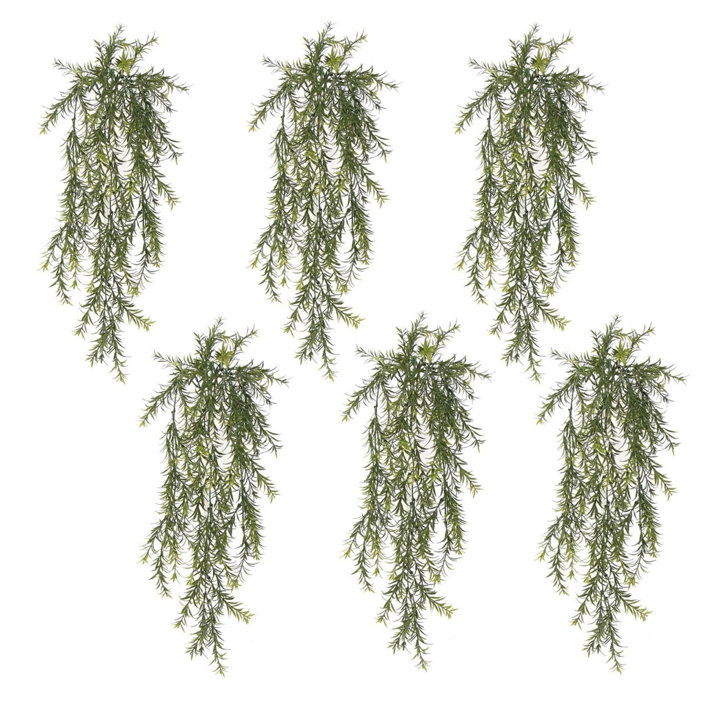 Pack of 6 x Hanging UV and Fire Resistant Artificial Spider Fern Plant 78cm - Premium Quality