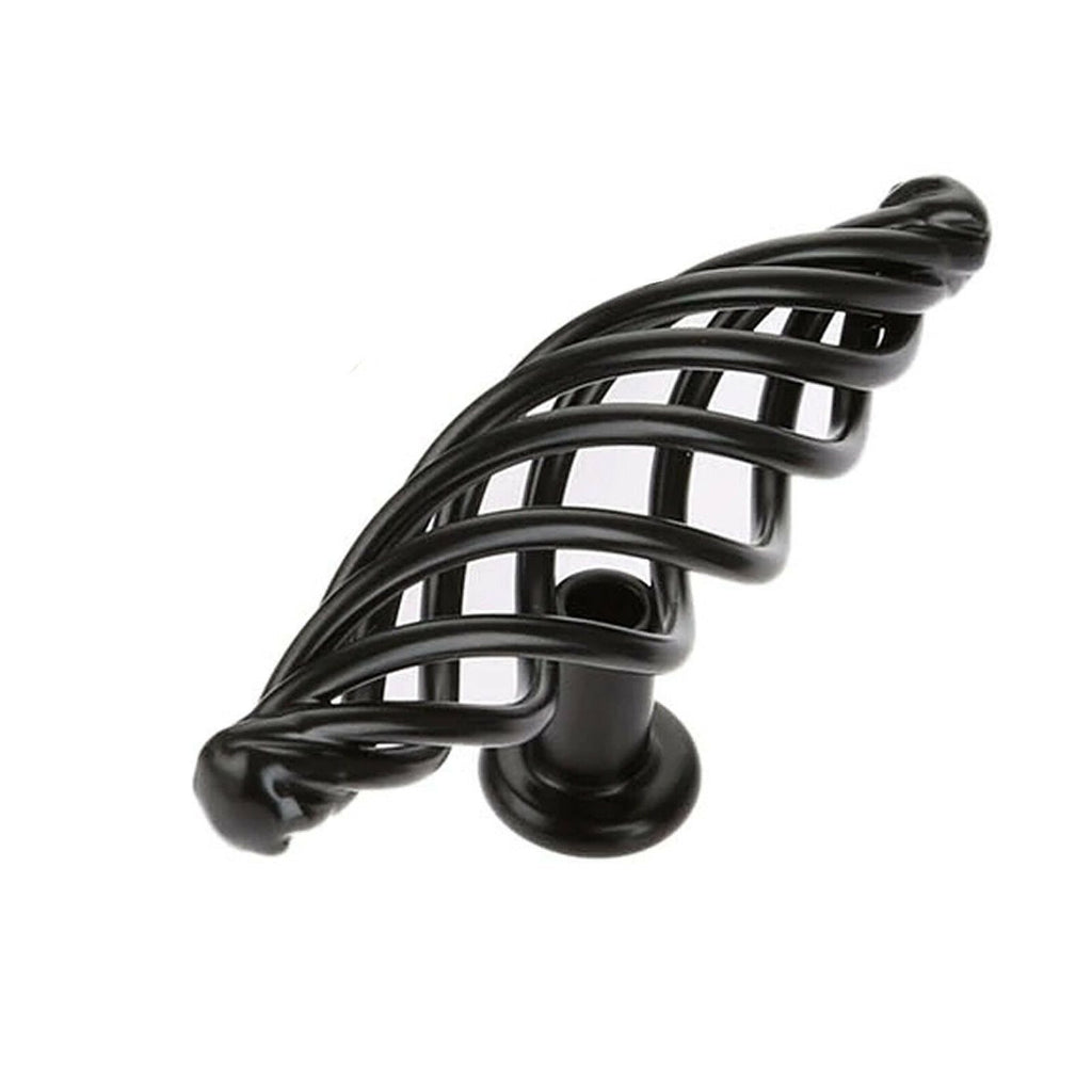 Vintage Black  Cabinet  Kitchen Birdcage Furniture Handles pulls ~2416-5