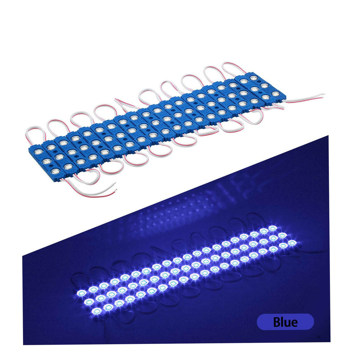 Blue LED Module 12V IP67 Waterproof 1.5W Sign Backlight~5240-3